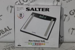 Boxed Pairs of Salter Glass Analyser Weighing Scales RRP £25 Each (RET00404567)(RET00404568)(
