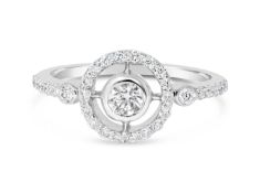 Round Brilliant Cut Diamond Ring, Metal 18ct White Gold, Weight (g) 2.3, Diamond Weight (ct) 0.5,