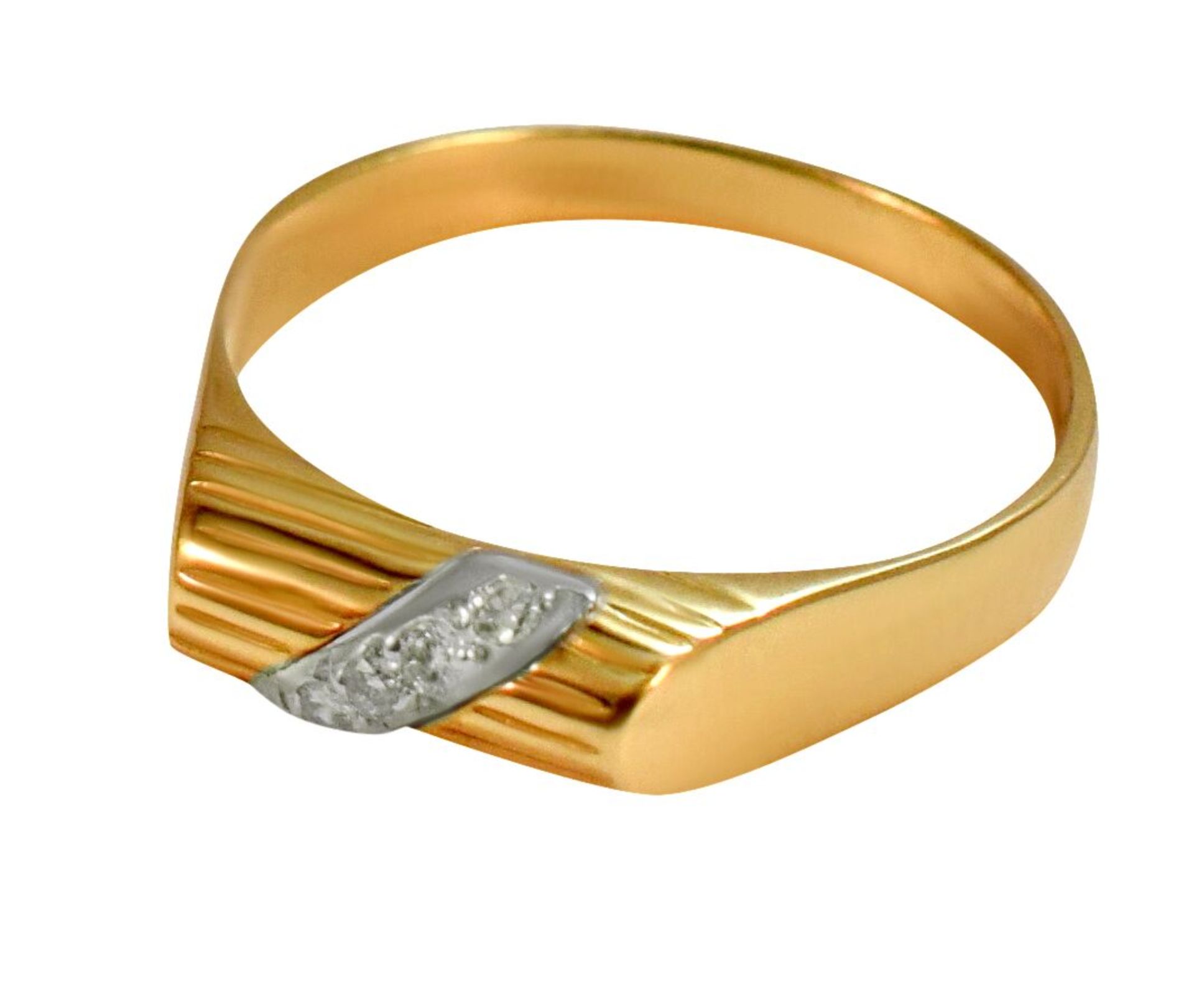 Diamond Ring, Metal 9ct Yellow Gold, Weight (g) 1.61, Diamond Weight (ct) 0.03, Colour H, Clarity - Image 3 of 4