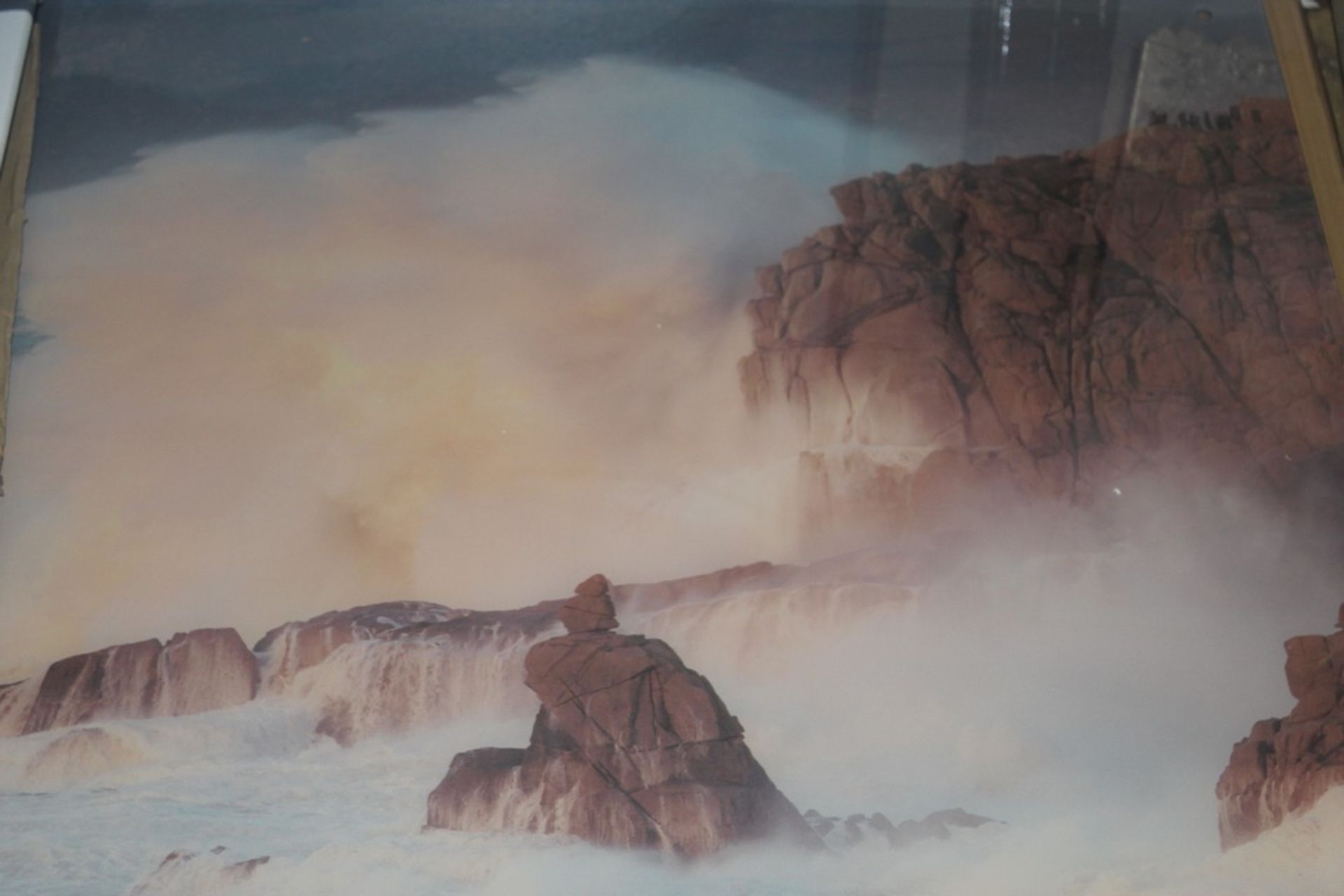 Landsend Crashing Waves Glass Wall Art Feature (Public Viewing and Appraisals Available)