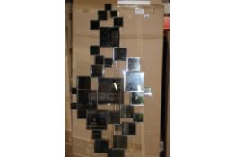 Boxed Designer Squares Wall Hanging Mirror RRP £500