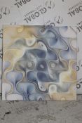 Lot to Contain 2 Assorted Pink & Blue Abstract Wall Art Pictures RRP £50 (Public Viewing and