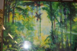 Rainforest Wall Art Picture RRP £100 (14799) (Public Viewing and Appraisals Available)