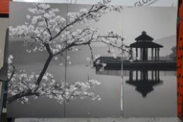 Tryptic Still Waters Canvas Wall Art Picture RRP £90 (Public Viewing and Appraisals Available)