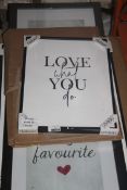 Lot to Contain 3 Assorted Neilson Pictures to Include Love What You Do and Every Love Story Is