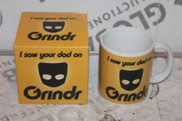 Lot to Contain 24 Boxed I Saw Your Dad on Grindr Mugs (Public Viewing and Appraisals Available)
