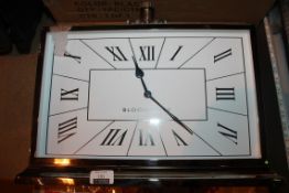 Boxed Bloomsberry Designer Clock RRP £140 (16404) (Public Viewing and Appraisals Available)