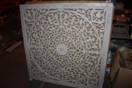 Boxed Wood Carving Wall Door RRP £250 (16435) (Public Viewing and Appraisals Available)