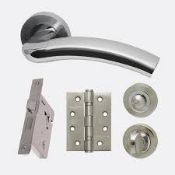 Lot to Contain 5 Assorted Items to Include Paul Newhous Wall Lights, Cubico Premium Door Handles Set