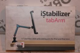 Lot to Contain 2 IStabiliser 11Inch Articulating iPad Arms in Stainless Steel