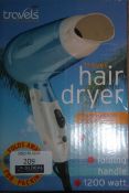 Lot to Contain 2 Boxed Travels 2 Heat Setting Hair Dryers Combined RRP £40 (Public Viewing and