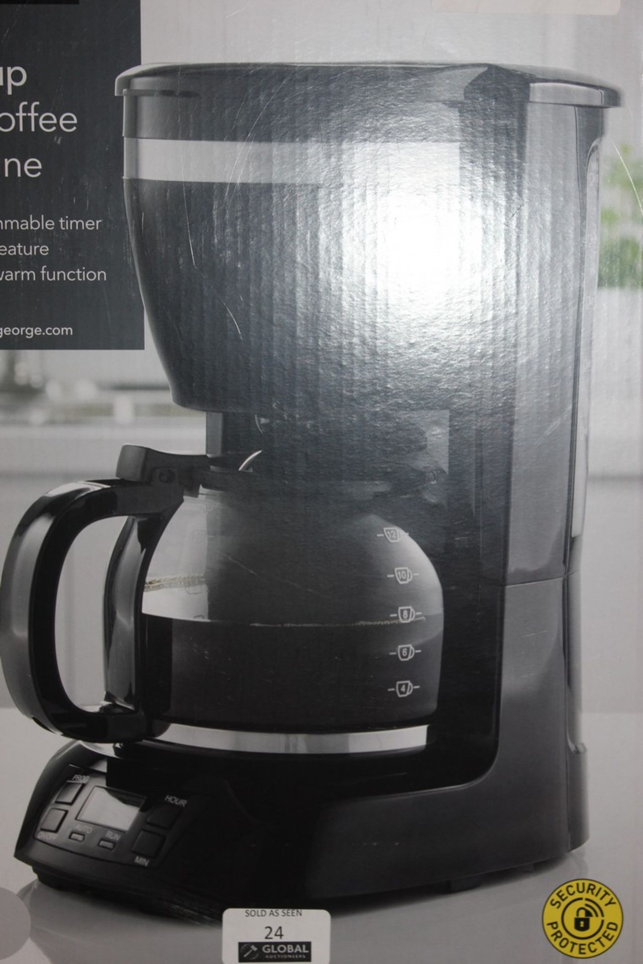 Boxed George at Home 12 Cup Digital Coffee Machine RRP £50 (Public Viewing and Appraisals