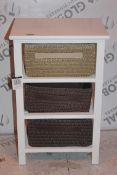 Boxed 3Draw Versa Bathroom Storage Draws RRP £60 (16317) (Public Viewing and Appraisals Available)