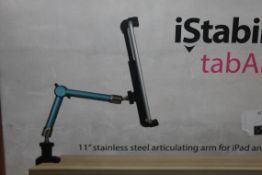 Lot to Contain 8 IStabiliser 11Inch Articulating iPad Arms in Stainless Steel
