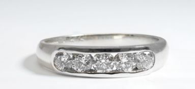 Stunning 5 Stone Diamond Eternity Ring, Metal 18ct White Gold, Weight (g) 3.41, Diamond Weight (