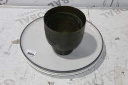 Assorted Items to Include a Set of 3 Broste Copenhagen Planters, Denby Serving Plates and House