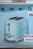 Boxed Smeg 2 Slice Red Toaster RRP £110 (Image For Illustration Purposes Only, Package Shows Blue