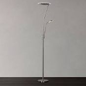 Boxed Antila LED Satin Nickel Finish Floor Lamp with Integrated LED Lighting RRP £160 (Public