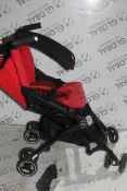 GP Pocket Red and Black Kids Push Pram RRP £145 (RET00217444) (Public Viewing and Appraisals