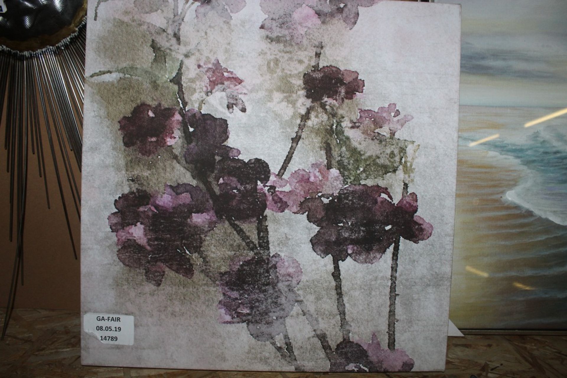 Mamont Hill Small Floral Canvas Wall Art Picture RRP £75 (14789) (Public Viewing and Appraisals