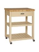 Boxed Cotswold Cream Designer Butchers Trolley RRP £175 (Public Viewing and Appraisals Available)