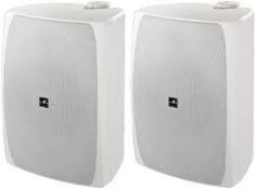 Boxed Pair of Manacor 180W 2 Way Speakers, Wall Mounting in White RRP £100 (Public Viewing and