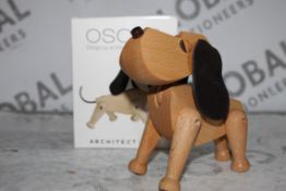 Boxed Oscar Design By Architect Hands Bolling Wooden Dog RRP £70 (3672955) (Public Viewing and