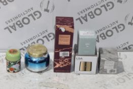 Assorted Items to Include Stone Glow Velvet Gardina and Tube Rose Scent Diffusers, Scandivisk
