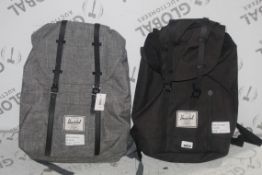 Assorted Herchall Dark Grey and Marl Grey Rucksacks RRP £80 Each (3675678)(3694441) (Public