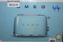 Boxed Smeg Cream 2 Slice Toaster with Chrome Trim RRP £110 (Image For Illustration Purposes Only,