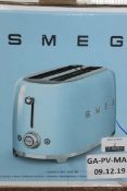 Boxed Smeg 4 Slice Toaster in Chrome RRP £140 (Image For Illustration Purposes Only, Package Shows