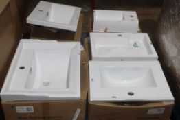Pallet to Contain 5 Assorted Ceramic Sink Units Combined RRP £500 (12954) (Public Viewing and