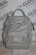 BabaBing Soft Grey Leather Baby Changing Bags RRP £60 (RET00158606) (Public Viewing and Appraisals