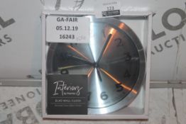 Lot to Contain 3 Interiors By Premier Elko Wall Clocks Combined RRP £75 (16243) (Public Viewing