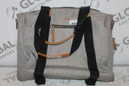 BabaBing Grey Fabric Nursery Changing Bag RRP £50 (RET00574636) (Public Viewing and Appraisals