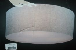 Boxed Globo Linen Triple Light Ceiling Light Fitting RRP £50 (13695) (Public Viewing and