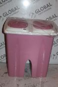 Pink and White Twin Recycle Bin RRP £65 (Public Viewing and Appraisals Available)