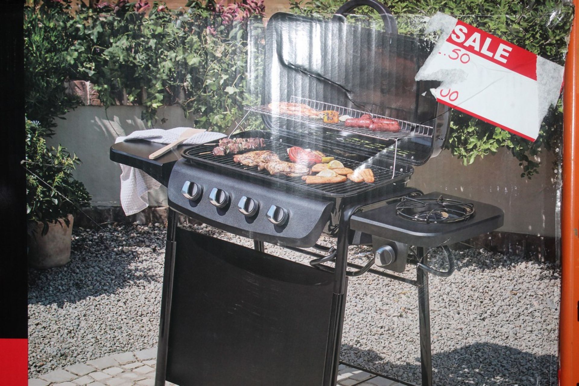 Boxed Expert Grill 4 Burner Gas BBQ with Side Burner RRP £100 (Public Viewing and Appraisals