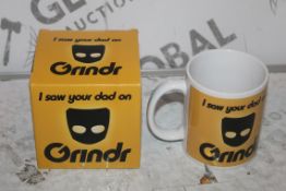 Lot to Contain 18 Brand New I Saw Your Dad on Grindr Mugs