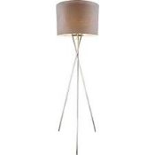 Boxed Globo Metal Tripod Floor Lamp RRP £60 (16450) (Public Viewing and Appraisals Available)