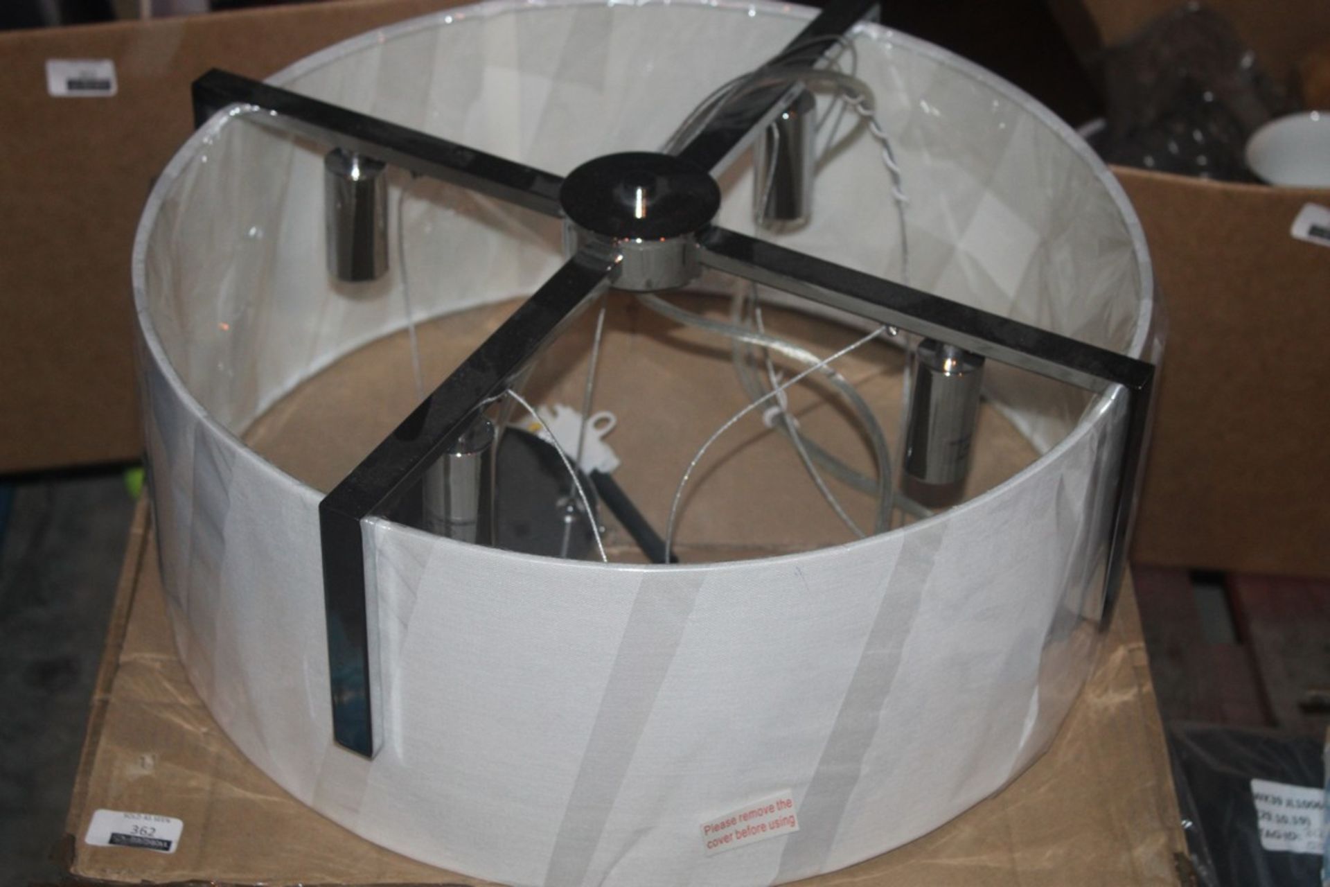Boxed Fabric Shade 4 Light Ceiling Light RRP £110 (Public Viewing and Appraisals Available)