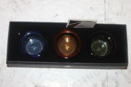 Boxed Skultuna Multi Coloured Set of 3 Tealight Candle Holders RRP £50 (3655612) (Public Viewing and