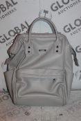 BabaBing Soft Grey Leather Baby Changing Bags RRP £60 (RET00158606) (Public Viewing and Appraisals