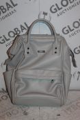 BabaBing Soft Grey Leather Baby Changing Bags RRP £60 (RET00158606) (Public Viewing and Appraisals