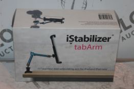 Lot to Contain 2 Boxed Istabiliser 11Inch Tab Arm Stainless Steel Articulating Arms for iPad and