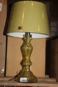 Boxed Dar Fontana Green Natural Cotton Shade Table Lamp RRP £35 (Public Viewing and Appraisals
