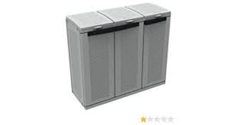 Boxed Eco Cab 3 Terry Triple Wheelie Bin Storage Centre RRP £75 (16450) (Public Viewing and