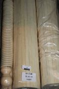 Lot to Contain 5 Assorted Items to Include Curtain Poles, Wooden El Decko Splitters, Artificial