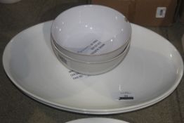Lot to Contain 6 Assorted Items to Include Denby Cereal Bowls, Soho House Oval Serving Plates and