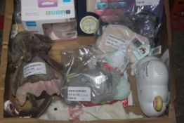 Assorted Children's Items to Include a Skiphop Sleep Trainer and Night Light, Nuk Food Cube Trays,